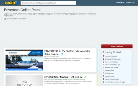 Envertech Online Portal - Loginii.com