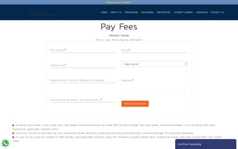 Pay Fees Online - Suresh Gyan Vihar University
