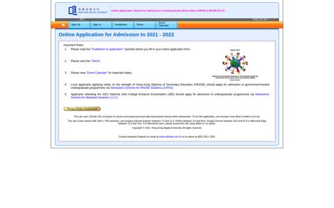 Online Application System for Admission to ... - HKBU