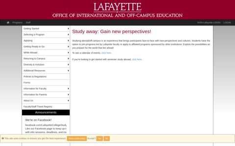 Office of International and Off-campus Education - Lafayette ...