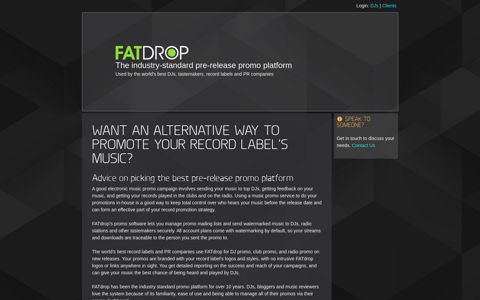 Effective pre-release music promo. Ways to ... - FATdrop