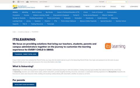itslearning - Spring Branch Independent School District