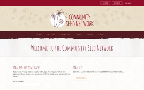 Login - Community Seed Network