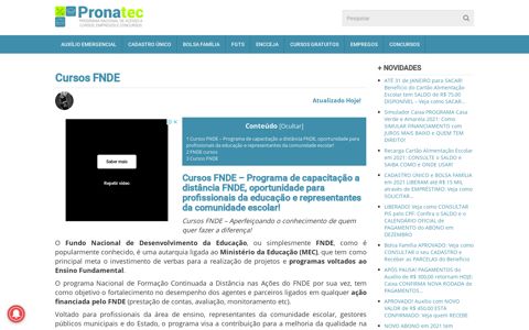 Cursos FNDE - Programa de Capacitação a Distância FNDE ...
