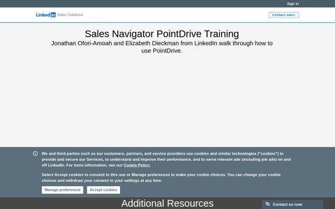 Sales Navigator PointDrive Training - Business Linkedin