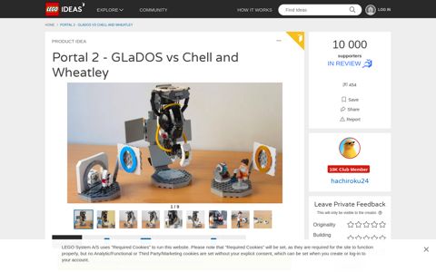 Portal 2 - GLaDOS vs Chell and Wheatley - LEGO IDEAS