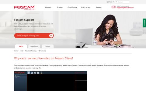 Why can't I connect live video on Foscam Client?-Foscam ...