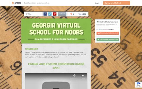 Georgia Virtual School for Noobs | Smore Newsletters