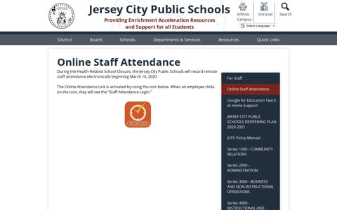 Online Staff Attendance – Resources – Jersey City Public ...