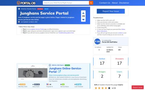 Junghans Service Portal