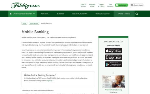 Mobile Banking | Fidelity Bank