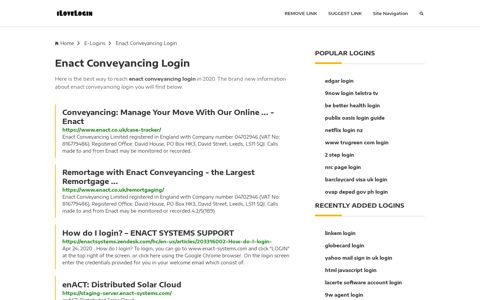Enact Conveyancing Login ❤️ One Click Access - iLoveLogin