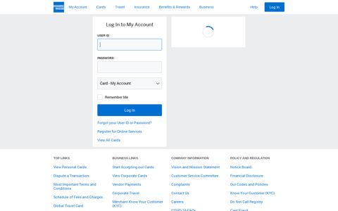 Log In to My Account | American Express India