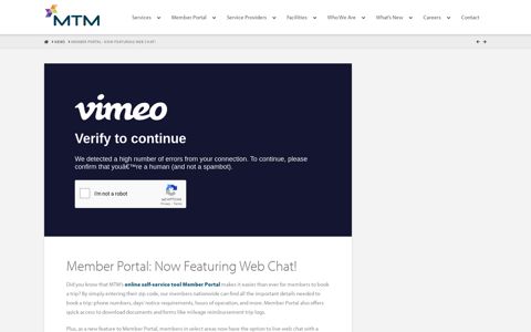 Member Portal: Now Featuring Web Chat Capability! - MTM, Inc.