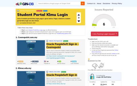 Student Portal Klmu Login - A database full of login pages ...