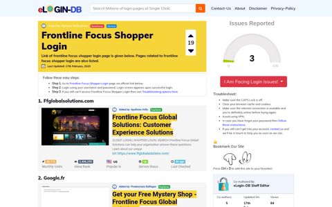 Frontline Focus Shopper Login - eLogin-DB