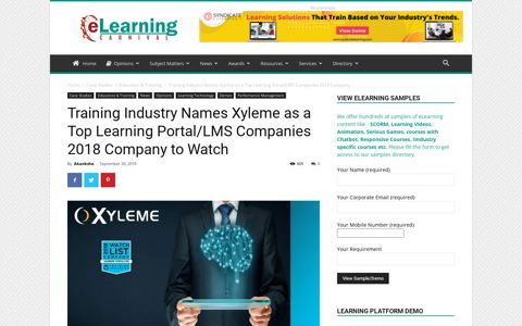 Training Industry Names Xyleme as a Top Learning Portal ...
