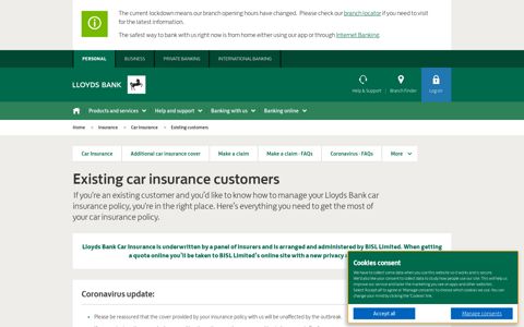 Car Insurance UK | Existing Customers - Lloyds Bank