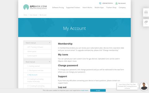 My Account | GPSWOX