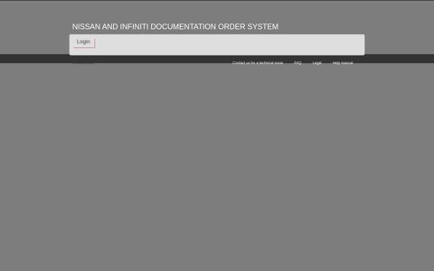NISSAN and INFINITI Documentation order system: Login