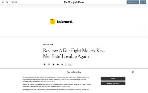 Review: A Fair Fight Makes 'Kiss Me, Kate' Lovable Again ...