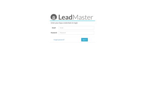 LeadMaster | Login