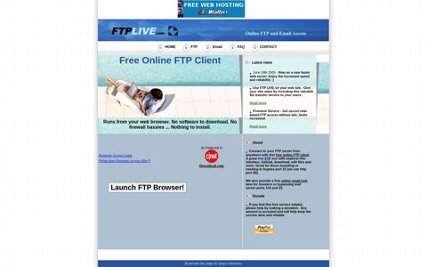 Free Online FTP from FtpLive.com - Free Login Access