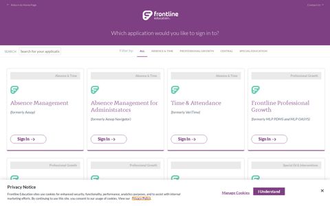 Sign in to your Frontline Education Application | Frontline ...