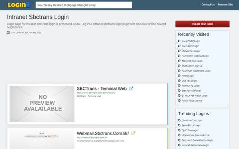 Intranet Sbctrans Login - Straight Path to Any Login Page!