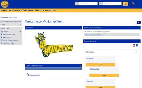 Home | Welcome to MyHornetWeb