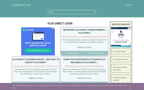 flux direct login - General Information about Login