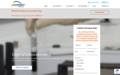 Clinical Laboratories - Lifepoint Informatics