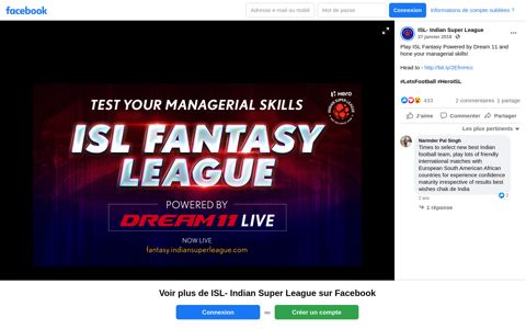 ISL- Indian Super League - Facebook