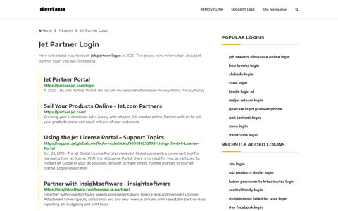 Jet Partner Login ❤️ One Click Access