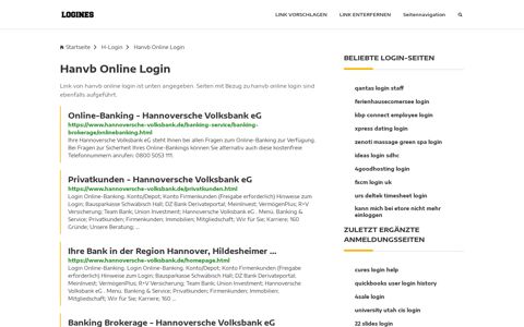 Hanvb Online Login | Allgemeine Informationen zur Anmeldung