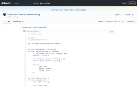 Freebox OS API - Login and logout to API · GitHub