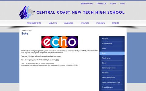 Echo – Students – Central Coast New Tech High School