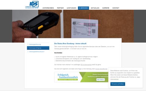 Sendungsverfolgung - IDS Systemlogistik