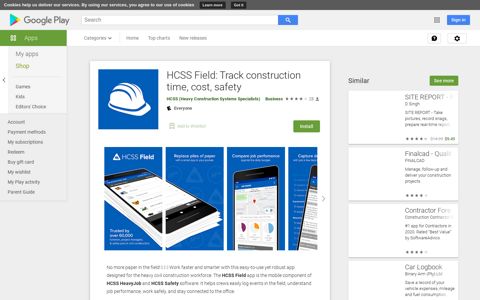 HCSS Field: Track construction time, cost, safety - Apps on ...