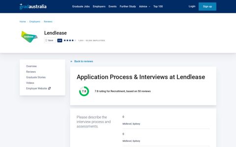 Application Process & Interviews at Lendlease | GradAustralia