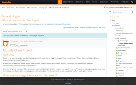 Moodle in English: Offline Moodle: Moodle Client Project