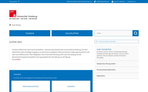 KUS-Portal : Universität Hamburg