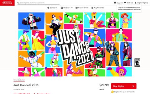 Just Dance® 2021 for Nintendo Switch - Nintendo Game Details
