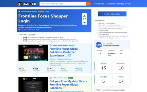 Frontline Focus Shopper Login - Logins-DB