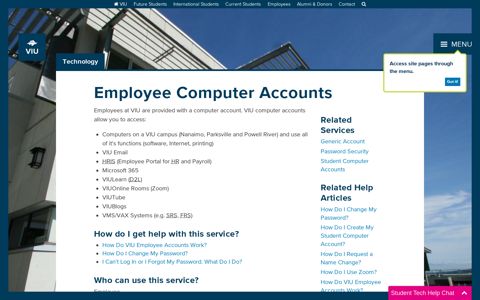Employee Computer Accounts | VIU Technology | Vancouver ...