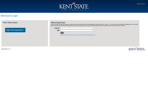 Admissions Login - Kent State University