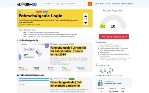 Fahrschulgenie Login - A database full of login pages from all ...