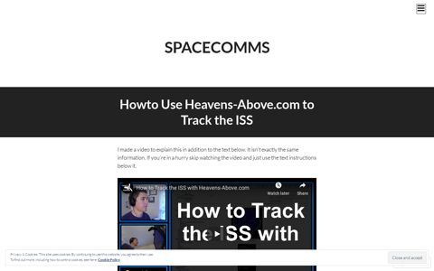 Howto Use Heavens-Above.com to Track the ISS | spacecomms