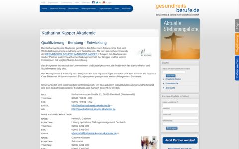 Katharina Kasper Akademie | gesundheitsberufe.de