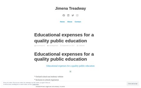 Educational expenses for a quality public education – Jimena ...